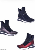 Load image into Gallery viewer, Embellished High-Top Sneakers"
